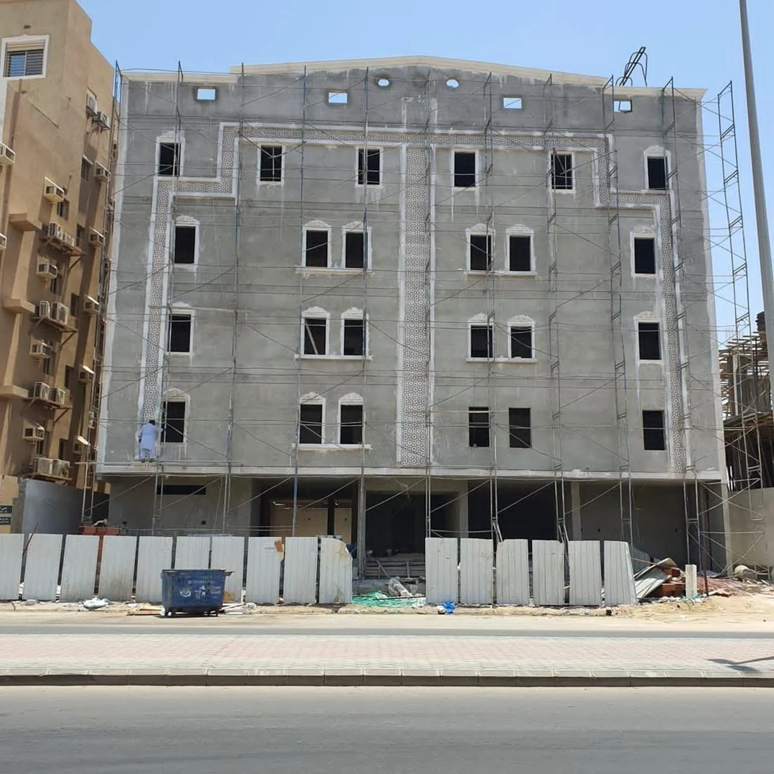 HAM residential construction site before façade finishing